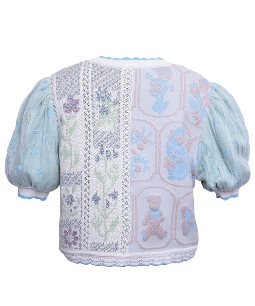 rurumu:(ルルムウ)の「rurumu:/ルルムウ/nursery Jacquard knit Cardigan/カーディガン(カーディガン/ボレロ・レディース・ブラック/アイボリー/ミント・FREE)」の11枚目の写真
