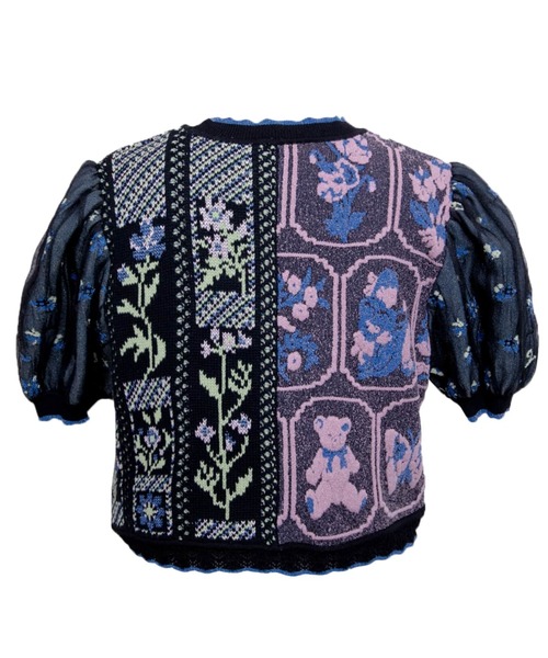 rurumu:(ルルムウ)の「rurumu:/ルルムウ/nursery Jacquard knit Cardigan/カーディガン(カーディガン/ボレロ・レディース・ブラック/アイボリー/ミント・FREE)」の14枚目の写真