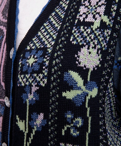 rurumu:(ルルムウ)の「rurumu:/ルルムウ/nursery Jacquard knit Cardigan/カーディガン(カーディガン/ボレロ・レディース・ブラック/アイボリー/ミント・FREE)」の16枚目の写真