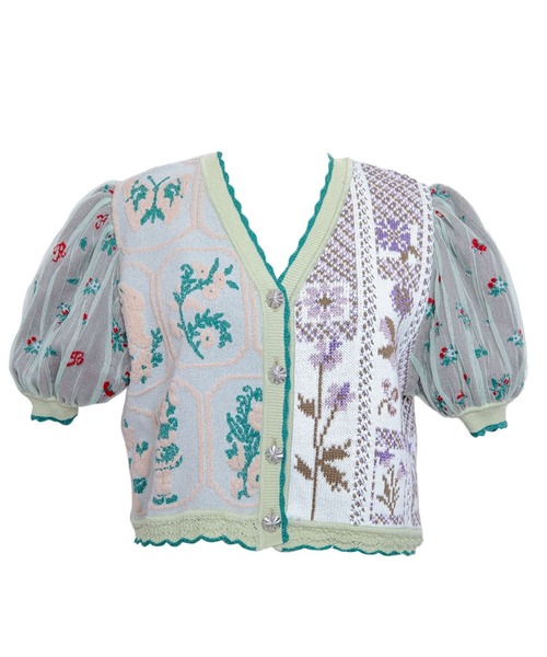 rurumu:(ルルムウ)の「rurumu:/ルルムウ/nursery Jacquard knit Cardigan/カーディガン(カーディガン/ボレロ・レディース・ブラック/アイボリー/ミント・FREE)」の22枚目の写真