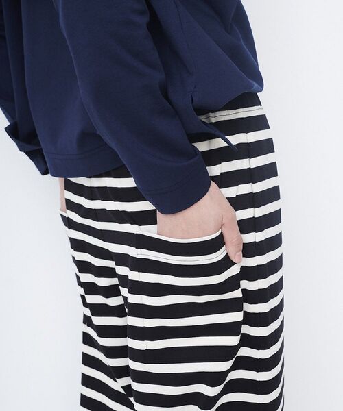 LA MARINE FRANCAISE（マリン フランセーズ）の「BASQUE COTTON PANTS（その他パンツ・レディース・ブラック×ホワイト・0）」の2枚目の写真