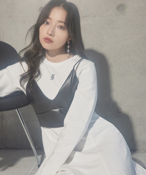 ANDGEEBEE（アンジービー）の「ビスチェセットカットワンピ（ワンピース・レディース・ホワイト/ブラック・MEDIUM）」の7枚目の写真