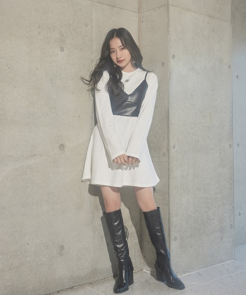 ANDGEEBEE（アンジービー）の「ビスチェセットカットワンピ（ワンピース・レディース・ホワイト/ブラック・MEDIUM）」の11枚目の写真