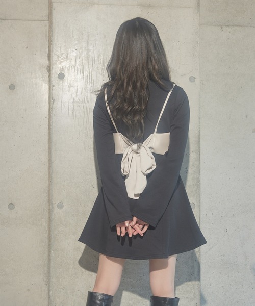 ANDGEEBEE（アンジービー）の「ビスチェセットカットワンピ（ワンピース・レディース・ホワイト/ブラック・MEDIUM）」の5枚目の写真