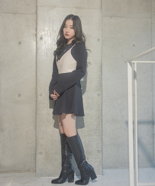 ANDGEEBEE（アンジービー）の「ビスチェセットカットワンピ（ワンピース・レディース・ホワイト/ブラック・MEDIUM）」の13枚目の写真