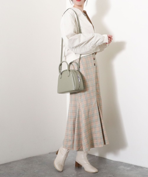 archives（アルシーヴ）の「袖ギャザーＭＡ－１（MA-1・レディース・チャコールグレー/アイボリー/シルバーグレー・MEDIUM）」の12枚目の写真