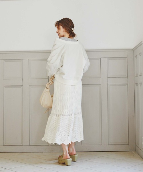 archives（アルシーヴ）の「袖ギャザーＭＡ－１（MA-1・レディース・チャコールグレー/アイボリー/シルバーグレー・MEDIUM）」の8枚目の写真