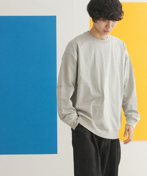 FORK&SPOON（フォークアンドスプーン）の「FORK&SPOON　クルーネックカットソー（Tシャツ/カットソー・メンズ・グレー/オフホワイト/オレンジ・4/5）」の3枚目の写真