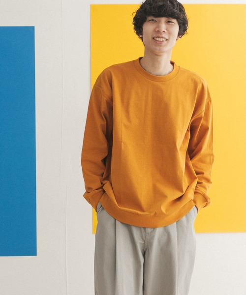 FORK&SPOON（フォークアンドスプーン）の「FORK&SPOON　クルーネックカットソー（Tシャツ/カットソー・メンズ・グレー/オフホワイト/オレンジ・4/5）」の9枚目の写真