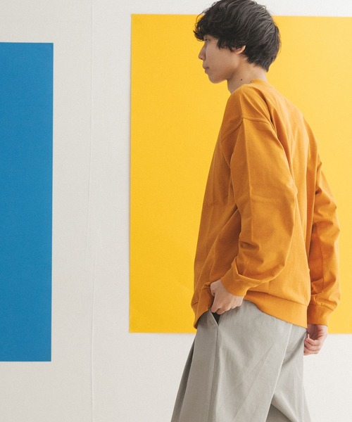 FORK&SPOON（フォークアンドスプーン）の「FORK&SPOON　クルーネックカットソー（Tシャツ/カットソー・メンズ・グレー/オフホワイト/オレンジ・4/5）」の10枚目の写真