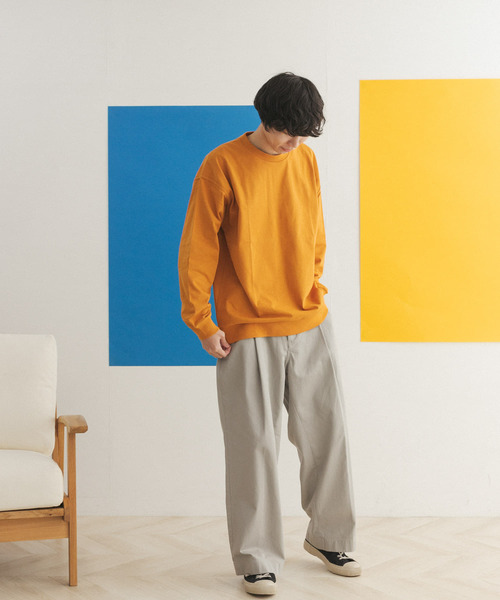 FORK&SPOON（フォークアンドスプーン）の「FORK&SPOON　クルーネックカットソー（Tシャツ/カットソー・メンズ・グレー/オフホワイト/オレンジ・4/5）」の13枚目の写真