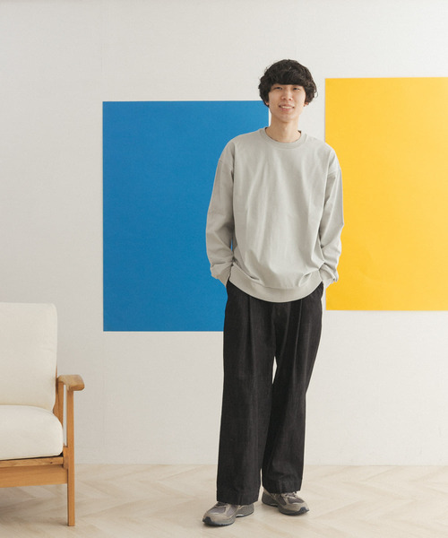 FORK&SPOON（フォークアンドスプーン）の「FORK&SPOON　クルーネックカットソー（Tシャツ/カットソー・メンズ・グレー/オフホワイト/オレンジ・4/5）」の19枚目の写真