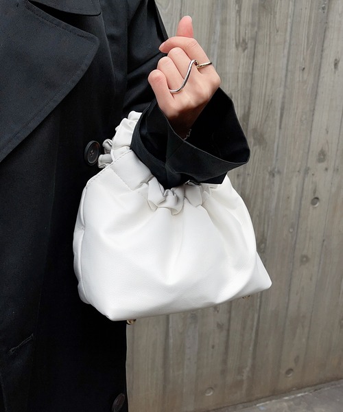 セール】【SETUP7】サークルハンドルプリーツバッグ KNF（ショルダー