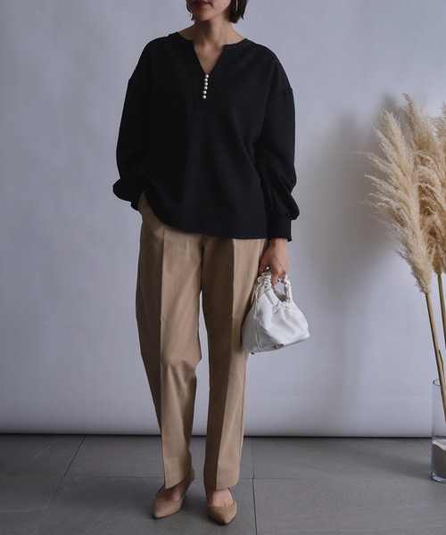 SETUP7（セットアップセブン）の「【SETUP7】サークルハンドルプリーツバッグ KNF（ショルダーバッグ・レディース・ホワイト/ブラック/レッド/ピンク/イエロー/グリーン・FREE）」の11枚目の写真