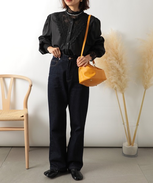 SETUP7（セットアップセブン）の「【SETUP7】サークルハンドルプリーツバッグ KNF（ショルダーバッグ・レディース・ホワイト/ブラック/レッド/ピンク/イエロー/グリーン・FREE）」の15枚目の写真