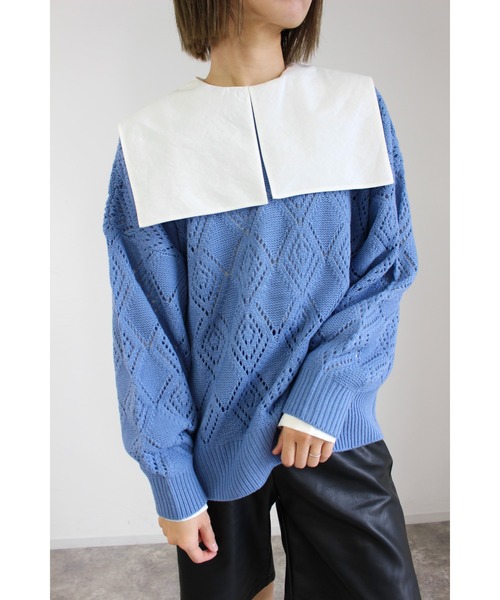 MLI'A（エムリア）の「セーラーカラーシャツ（シャツ/ブラウス・レディース・オフホワイト/ブラック/ネイビー・M）」の17枚目の写真