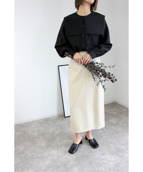 MLI'A（エムリア）の「セーラーカラーシャツ（シャツ/ブラウス・レディース・オフホワイト/ブラック/ネイビー・M）」の22枚目の写真