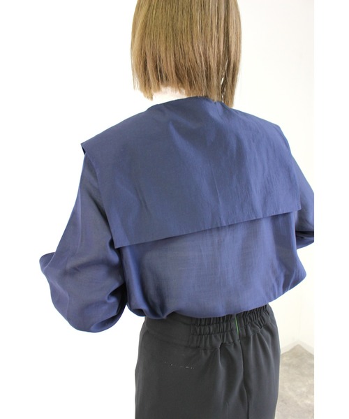 MLI'A（エムリア）の「セーラーカラーシャツ（シャツ/ブラウス・レディース・オフホワイト/ブラック/ネイビー・M）」の19枚目の写真