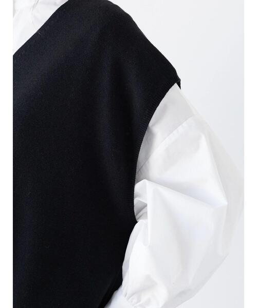 CRAFT STANDARD BOUTIQUE(クラフトスタンダードブティック)の「【ウォッシャブル】ジレニットワンピース *(ベスト・レディース・ブラック/モカ・FREE)」の17枚目の写真