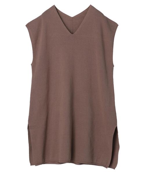 CRAFT STANDARD BOUTIQUE(クラフトスタンダードブティック)の「【ウォッシャブル】ジレニットワンピース *(ベスト・レディース・ブラック/モカ・FREE)」の19枚目の写真