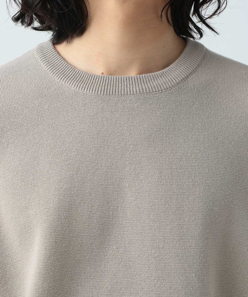 BAYFLOW（ベイフロー）の「スウェットライクニットプルオーバー（ニット/セーター・メンズ・セージグリーン/ベージュ/ホワイト・MEDIUM/LARGE）」の13枚目の写真