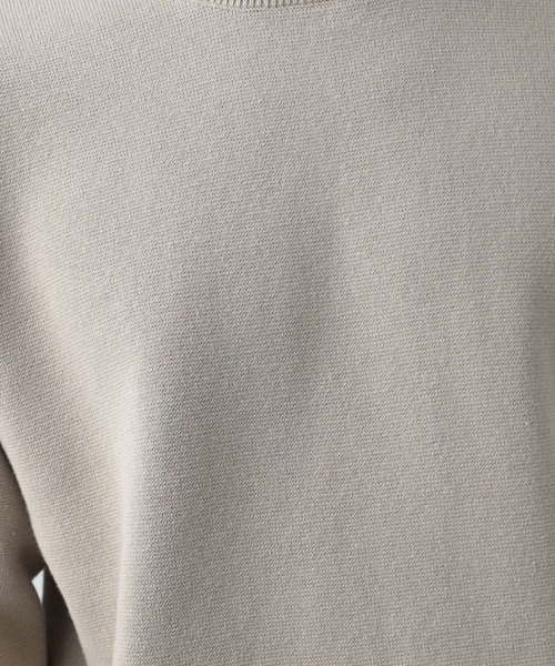 BAYFLOW（ベイフロー）の「スウェットライクニットプルオーバー（ニット/セーター・メンズ・セージグリーン/ベージュ/ホワイト・MEDIUM/LARGE）」の5枚目の写真