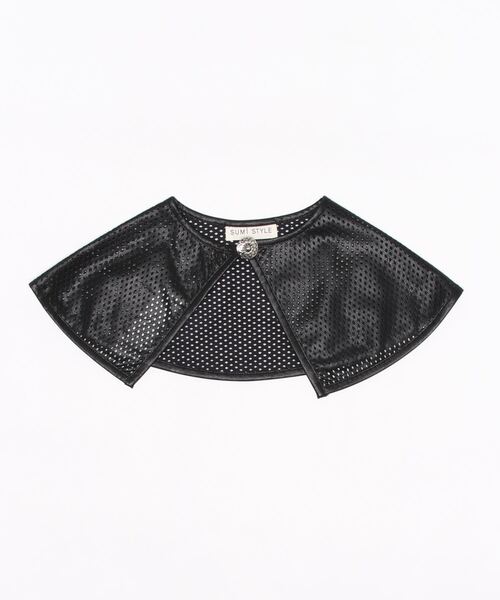 パンチングレザー付け襟