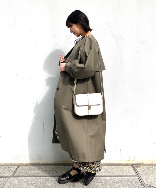 OPAQUE.CLIP（オペークドットクリップ）の「◆2WAYトレンチコート（トレンチコート・レディース・ベージュ/ダークオリーブ・38）」の22枚目の写真
