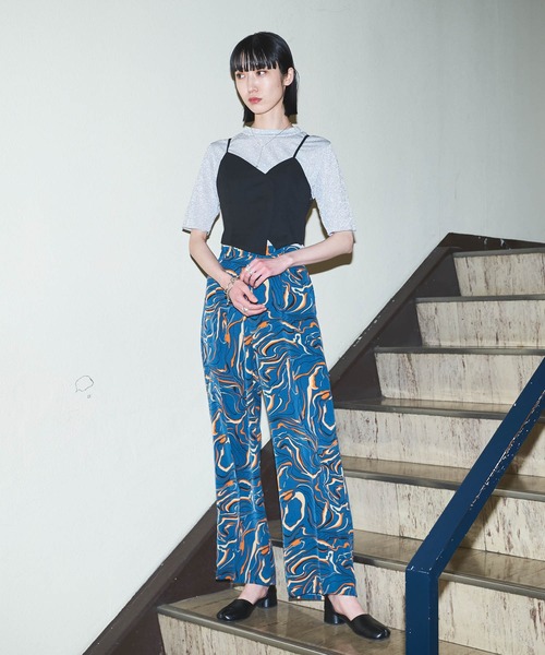 VACANCY（ヴァカンシー）の「マルチウェーブ柄セットアップストレートイージーパンツ/アソート柄（その他パンツ・レディース・ブルー/その他/ナチュラル/ブラウン・FREE/MEDIUM/TALL）」の22枚目の写真