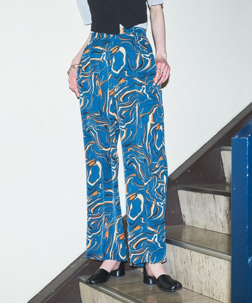 VACANCY（ヴァカンシー）の「マルチウェーブ柄セットアップストレートイージーパンツ/アソート柄（その他パンツ・レディース・ブルー/その他/ナチュラル/ブラウン・FREE/MEDIUM/TALL）」の14枚目の写真