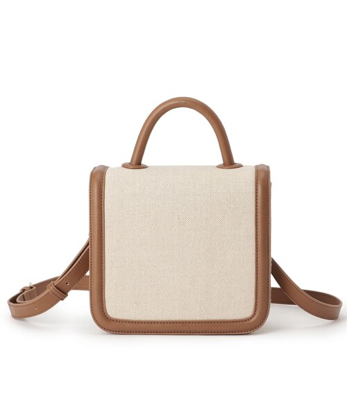 UNTITLED（アンタイトル）の「◆【STORY掲載】パイピングリネンショルダー（ショルダーバッグ・レディース・キャメル/ブラック系4・00）」の3枚目の写真