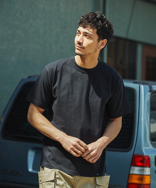 HANES(ヘインズ)の「Hanes ショートスリーブ Tシャツ H5180(Tシャツ/カットソー・メンズ・ブラック/ホワイト/杢グレー・L/XL/M)」の1枚目の写真