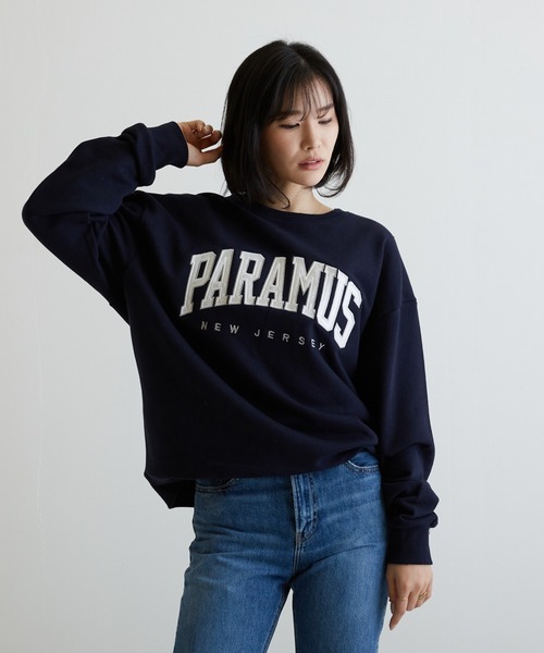 VIBGYOR（ヴィブジョー）の「【CHICHI】PARAMUS MINNESOTA LOGO / パラマス ミネソタ アーチロゴ 配色刺繍 クルーネック スウェット（スウェット・レディース・ネイビー/グリーン/グレー系その他・FREE）」の7枚目の写真