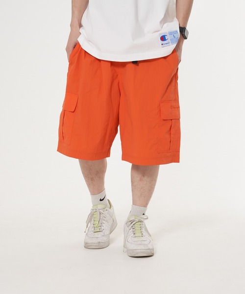 Champion(チャンピオン)の「【CHAMPION/チャンピオン】ナイロンリップストップイージーカーゴショーツ 撥水性 カーゴポケット ウェストベルト(カーゴパンツ・メンズ・チャコールグレー/ブラック/ベージュ/ネイビー/オレンジ/グリーン・MEDIUM/LARGE/X-LARGE)」の6枚目の写真