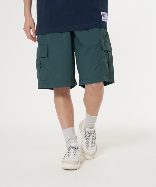 Champion(チャンピオン)の「【CHAMPION/チャンピオン】ナイロンリップストップイージーカーゴショーツ 撥水性 カーゴポケット ウェストベルト(カーゴパンツ・メンズ・チャコールグレー/ブラック/ベージュ/ネイビー/オレンジ/グリーン・MEDIUM/LARGE/X-LARGE)」の5枚目の写真