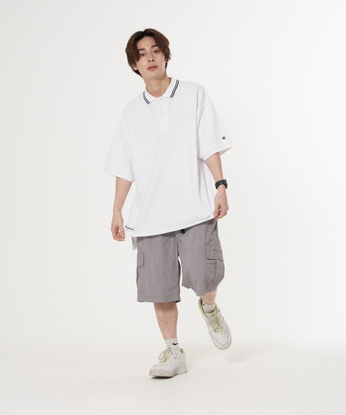 Champion(チャンピオン)の「【CHAMPION/チャンピオン】ナイロンリップストップイージーカーゴショーツ 撥水性 カーゴポケット ウェストベルト(カーゴパンツ・メンズ・チャコールグレー/ブラック/ベージュ/ネイビー/オレンジ/グリーン・MEDIUM/LARGE/X-LARGE)」の15枚目の写真