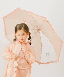 【クリア窓付きで安心】フリル窓付き傘(KIDS)