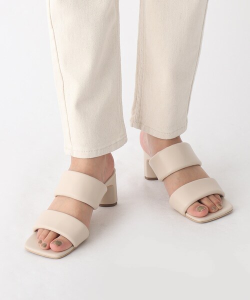 OPAQUE.CLIP(オペークドットクリップ)の「◆ダブルベルトクッションミュールサンダル(サンダル・レディース・ブラック/オフホワイト・02/03)」の11枚目の写真