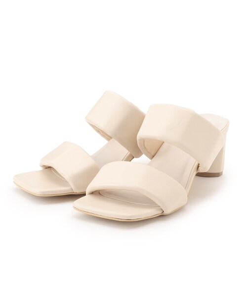 OPAQUE.CLIP(オペークドットクリップ)の「◆ダブルベルトクッションミュールサンダル(サンダル・レディース・ブラック/オフホワイト・02/03)」の14枚目の写真