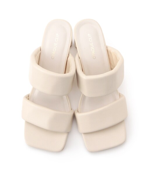 OPAQUE.CLIP(オペークドットクリップ)の「◆ダブルベルトクッションミュールサンダル(サンダル・レディース・ブラック/オフホワイト・02/03)」の18枚目の写真