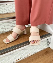 OPAQUE.CLIP | ダブルベルトクッションミュールサンダル(サンダル)