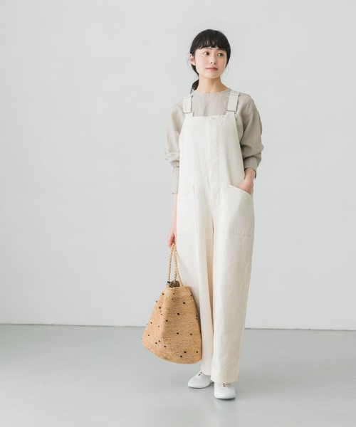 かぐれ　サロペット　生成り かぐれ（カグレ）の「デッキサロペット（サロペット