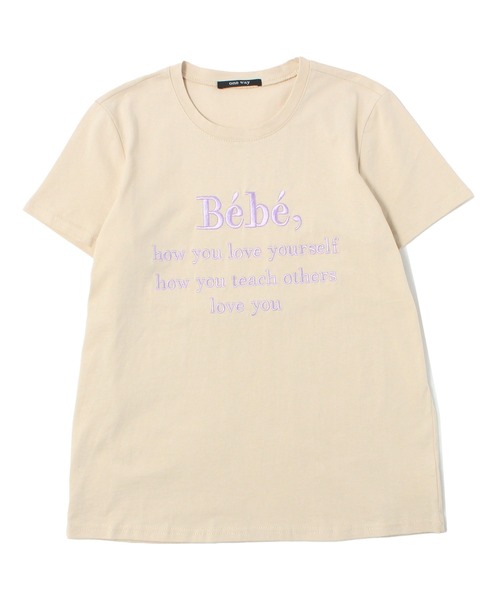 one way（ワンウェイ）の「Bebe Tシャツ（Tシャツ/カットソー・レディース・ホワイト/ベージュ/ホワイト系その他/ダークブルー/パープル・FREE）」の4枚目の写真