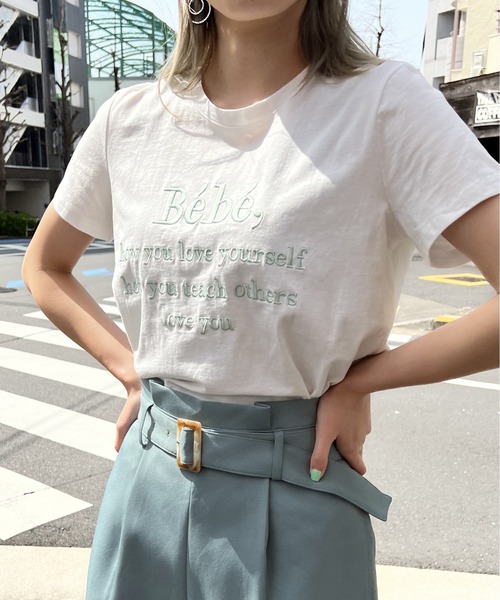 one way（ワンウェイ）の「Bebe Tシャツ（Tシャツ/カットソー・レディース・ホワイト/ベージュ/ホワイト系その他/ダークブルー/パープル・FREE）」の15枚目の写真