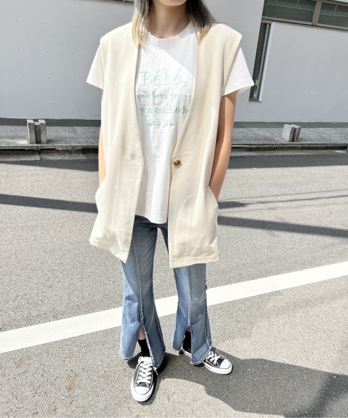 one way（ワンウェイ）の「Bebe Tシャツ（Tシャツ/カットソー・レディース・ホワイト/ベージュ/ホワイト系その他/ダークブルー/パープル・FREE）」の16枚目の写真