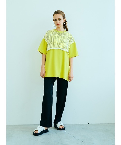 ENVYM（アンビー）の「バックドロストビッグＴｅｅ（Tシャツ/カットソー・レディース・ホワイト/ブラック/イエロー・FREE）」の7枚目の写真