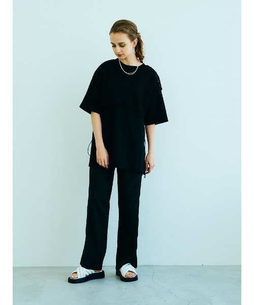 ENVYM（アンビー）の「バックドロストビッグＴｅｅ（Tシャツ/カットソー・レディース・ホワイト/ブラック/イエロー・FREE）」の9枚目の写真
