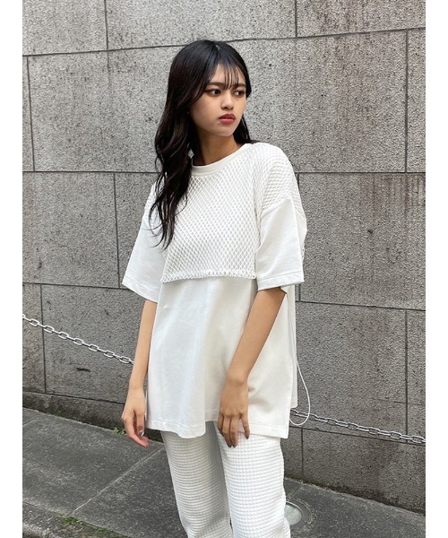 ENVYM（アンビー）の「バックドロストビッグＴｅｅ（Tシャツ/カットソー・レディース・ホワイト/ブラック/イエロー・FREE）」の10枚目の写真