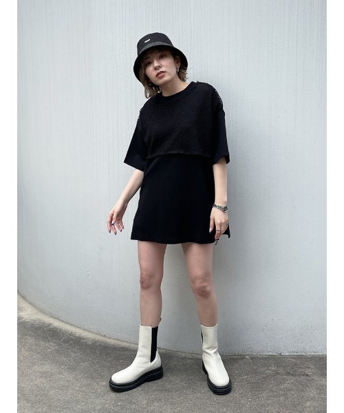ENVYM（アンビー）の「バックドロストビッグＴｅｅ（Tシャツ/カットソー・レディース・ホワイト/ブラック/イエロー・FREE）」の18枚目の写真