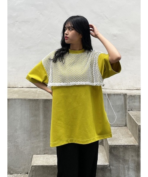 ENVYM（アンビー）の「バックドロストビッグＴｅｅ（Tシャツ/カットソー・レディース・ホワイト/ブラック/イエロー・FREE）」の22枚目の写真